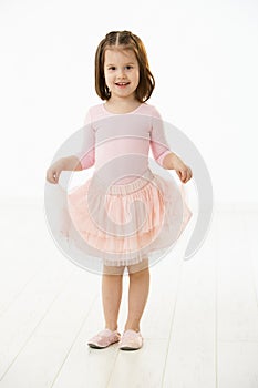 Little girl in ballet dress