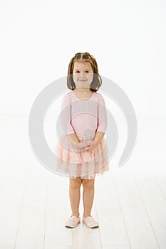 Little girl in ballet dress