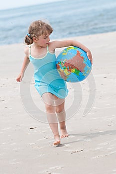 Little girl at the beach