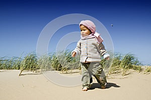 Little girl at the beach