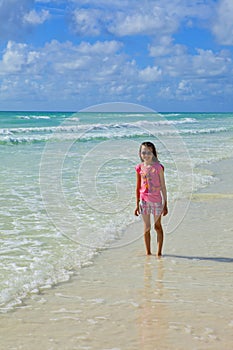 Little girl at the beach