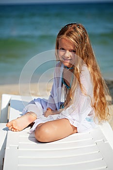 Little girl on the beach