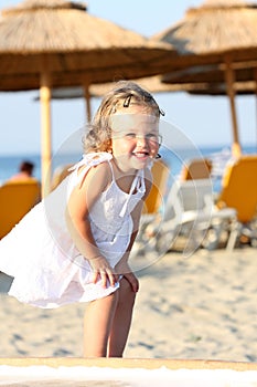 Little girl at beach