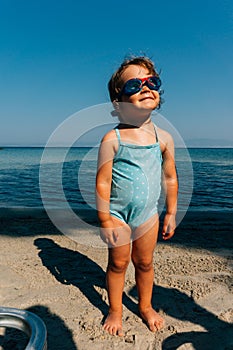 Little girl on the beach