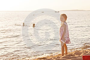 Little Girl On The Beach