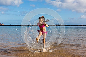 little girl beach Tenerife, Canary Islands