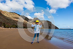 little girl beach Tenerife, Canary Islands