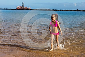 little girl beach Tenerife, Canary Islands