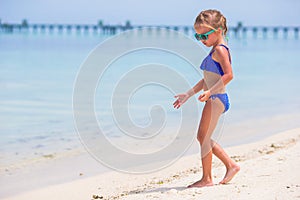 Little girl beach vacation