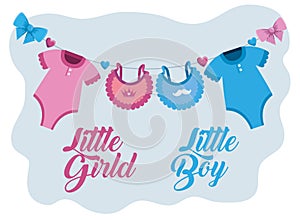 little girl and boy pijamas and bib