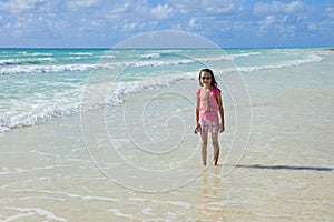 Little girl in the caribbean