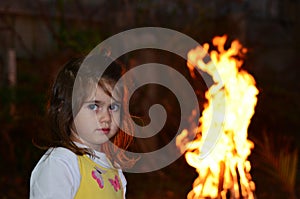 Little girl celebrate Lag Ba'Omer Jewish Holiday