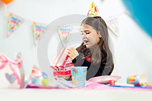 Little girl celebrates birthday