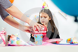 Little girl celebrates birthday