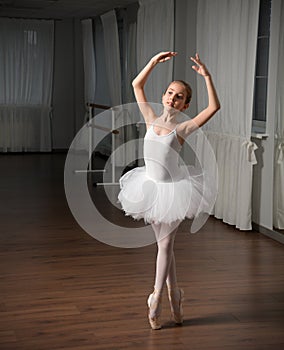 Little girl classic ballet dancer