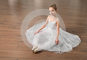 Little girl classic ballet dancer