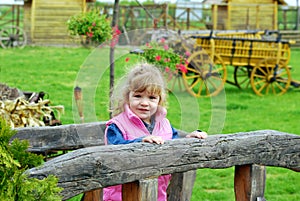 Little girl on the country