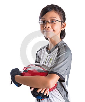 Little Girl With Cycling Attire III