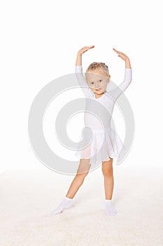 Little girl in the dance pose