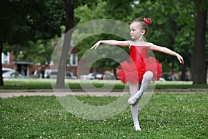 Little girl dancing