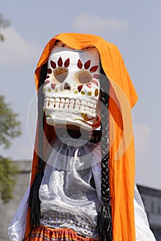 Little girl, day of the dead in mixquic, mexico city II