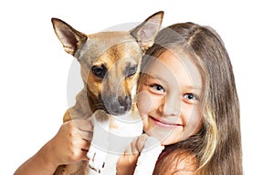 Little girl and doggy