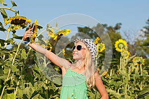 Little girl doing selfy