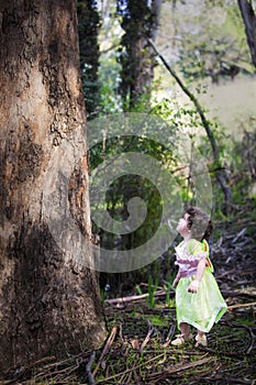 Little girl dressed as a fairy