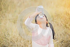 Little girl drinking water lifestyles