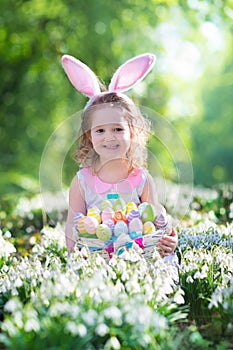 Little girl with Easter bunny ears