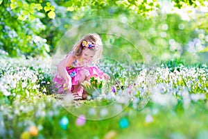 Little girl at Easter egg hunt