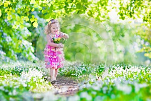 Little girl at Easter egg hunt