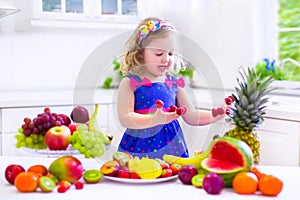 Little girl eating water melon