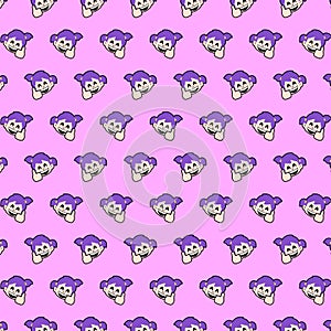 Little girl - emoji pattern 03
