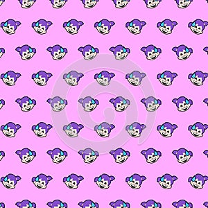 Little girl - emoji pattern 07