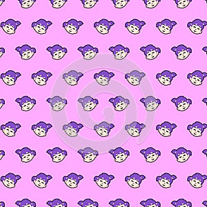 Little girl - emoji pattern 18