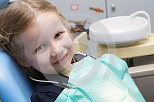 The little girl examined in the dental clinic