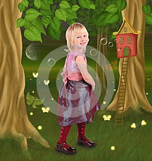 Little girl in fairy tale