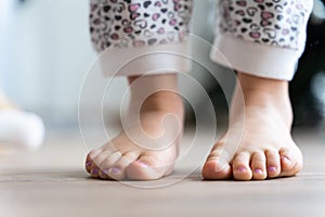 Little girl feet ready to jump