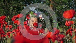 Little Girl In The Field Of Poppies