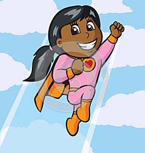 Little girl flying