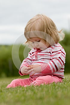 Little Girl in the Grass