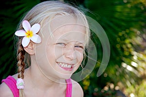Little girl grinning