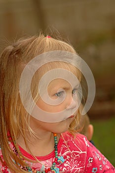 Little girl guessing photo