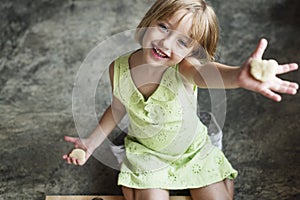 Little Girl Happiness Adolescence Cute Concept