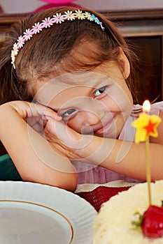Little girl on her birthday