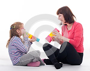 Little girl with her mother