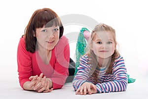 Little girl with her mother