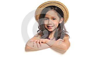 Little Girl holding a sign