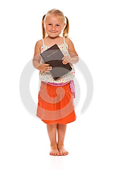 Little girl with holy bible